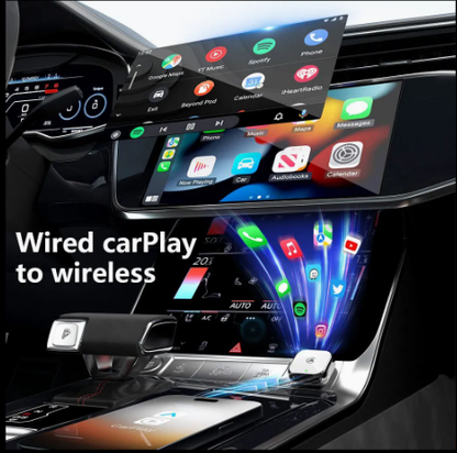 2-in-1 Wireless CarPlay & Android Auto Adapter | 5.8GHz Fast, Plug & Play, Auto-Connect