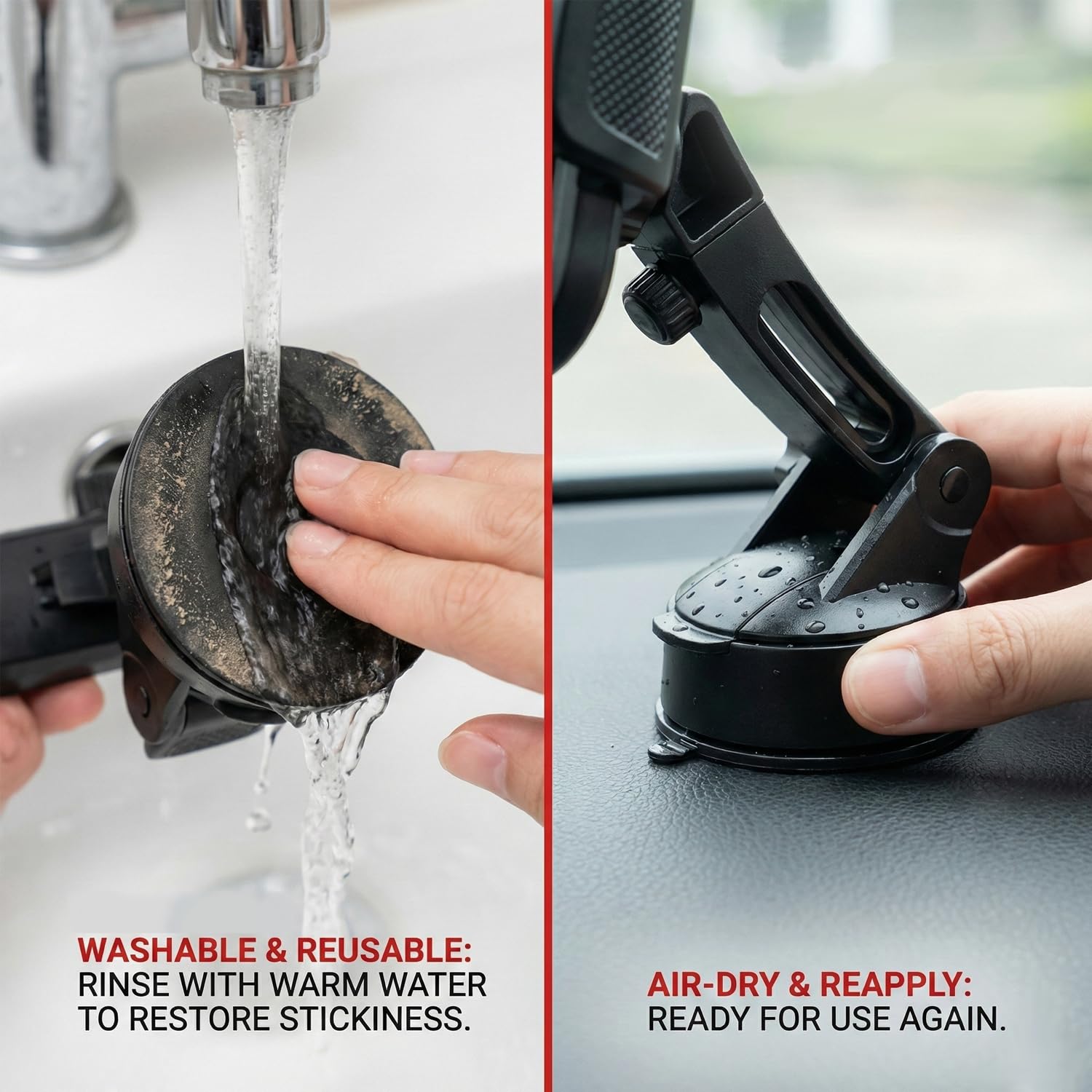 Car Mobile Holder with One-Press Lock & Release | Extendable Telescopic Arm & 360° Rotation | Strong Suction Cup for Dashboard & Windshield