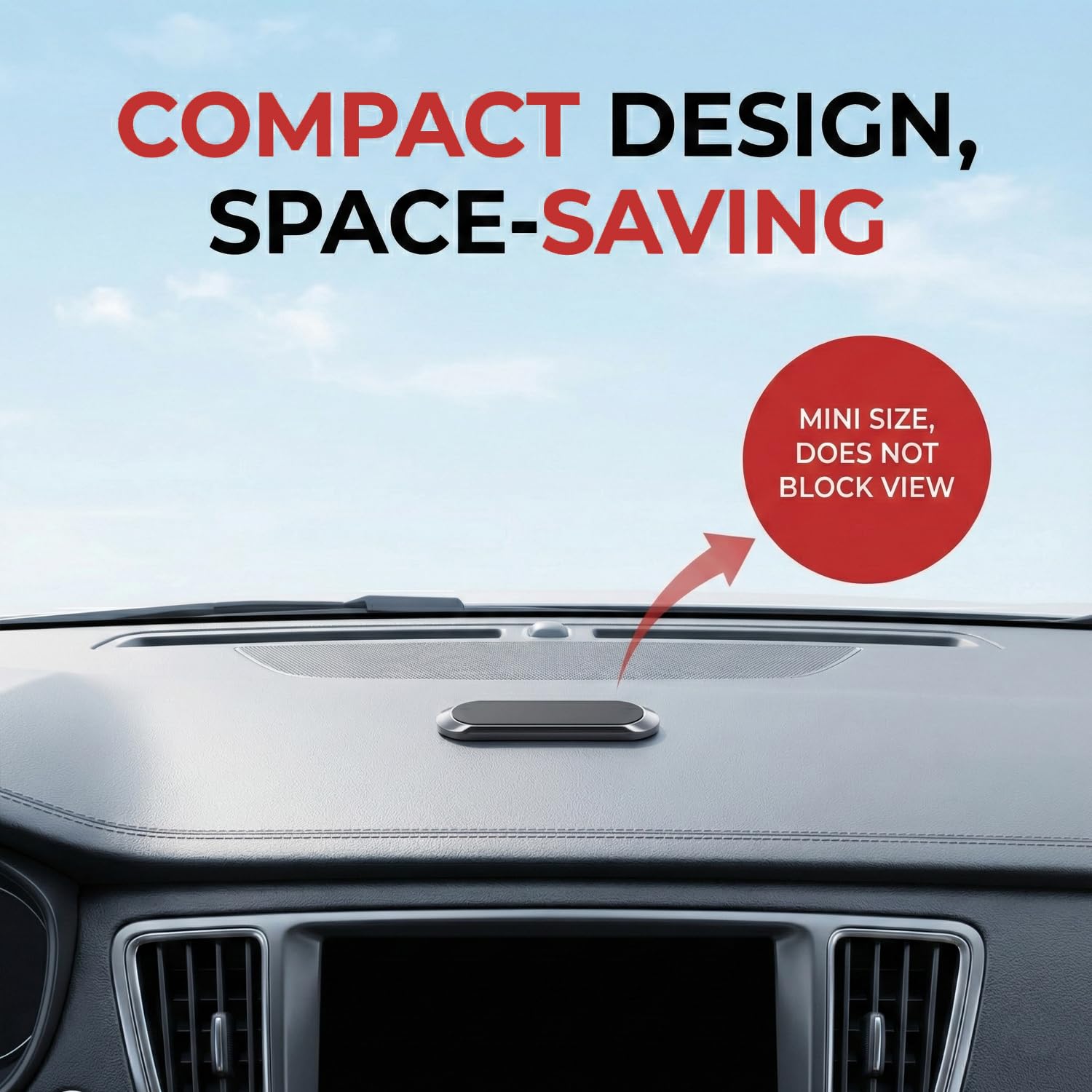 Magnetic Mobile Holder for Car Dashboard, Bike & Scooter | Strong Magnet Phone Mount for Office Desk & Home | Universal for All Smartphones