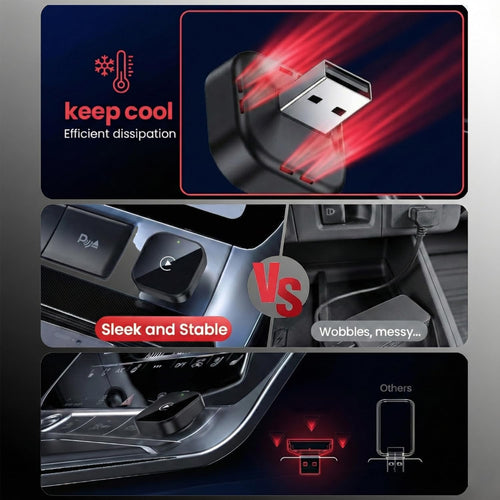 2-in-1 Wireless CarPlay & Android Auto Adapter - Universal Dongle for Cars | 5.8GHz Fast Data Transfer, Plug & Play, Auto-Connect | Supports iPhone iOS 10+ & Android 11+