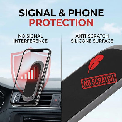 Magnetic Mobile Phone Holder Strip – Ultra Slim, Strong Grip, Easy Installation for Car, Office & Home