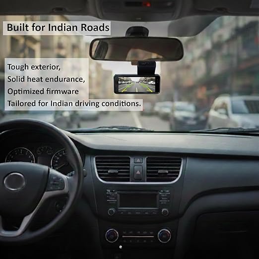 Smart Camera 1080P Full HD | 4.3-inch LCD Screen with WiFi Control | Night Vision, Wide Angle, G-Sensor & Parking Mode | Universal Fit for Cars & SUVs