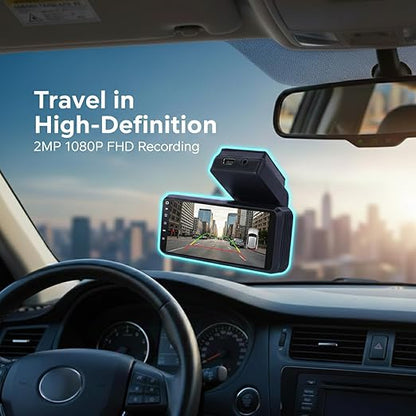 Smart Camera 1080P Full HD | 4.3-inch LCD Screen with WiFi Control | Night Vision, Wide Angle, G-Sensor & Parking Mode | Universal Fit for Cars & SUVs