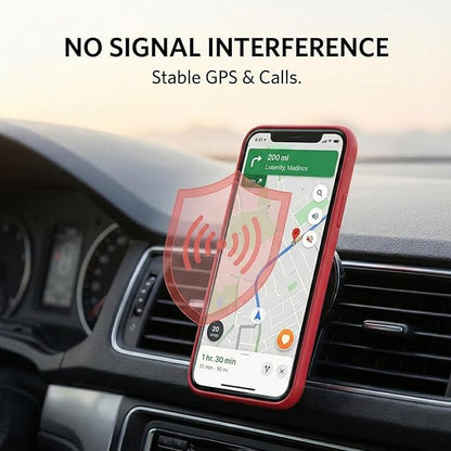 AC Vent Mount Magnetic Car Phone Holder Stand with Strong Magnetic Grip, 360 Degree Rotation, Single Hand Use, Shockproof Build, Mobile Stand for Car (Black)