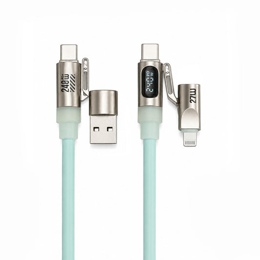 GIZMOPHY Hyperflex 4-in-1 240W Fast Charging Cable with LED CYCLONE Display