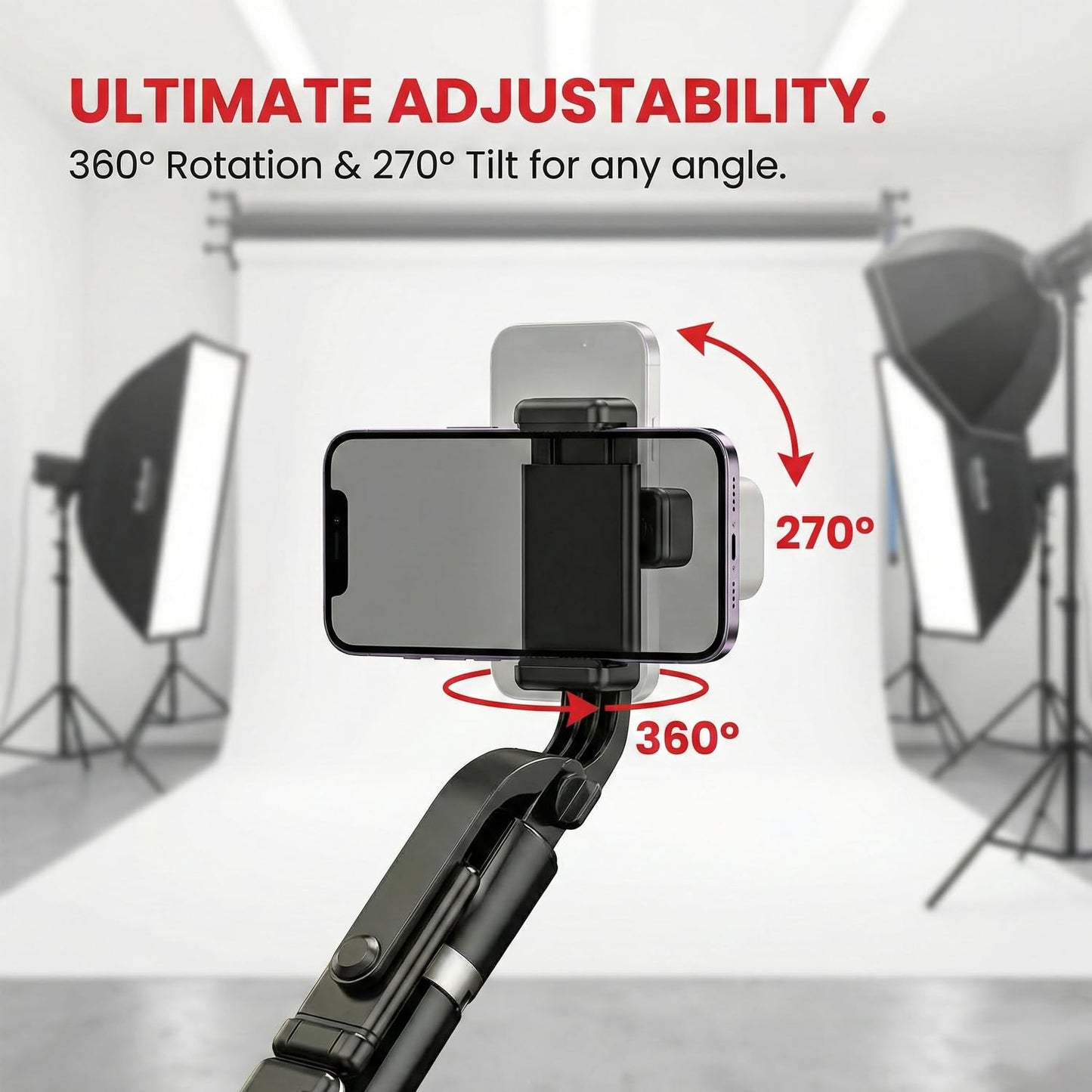 63" Premium Selfie Stick Tripod with Fill Light & Wireless Bluetooth Remote, Heavy Duty Aluminum Stand with 360° Rotation, All-in-One Portable Vlogging & Creator Tool for iPhone & Android